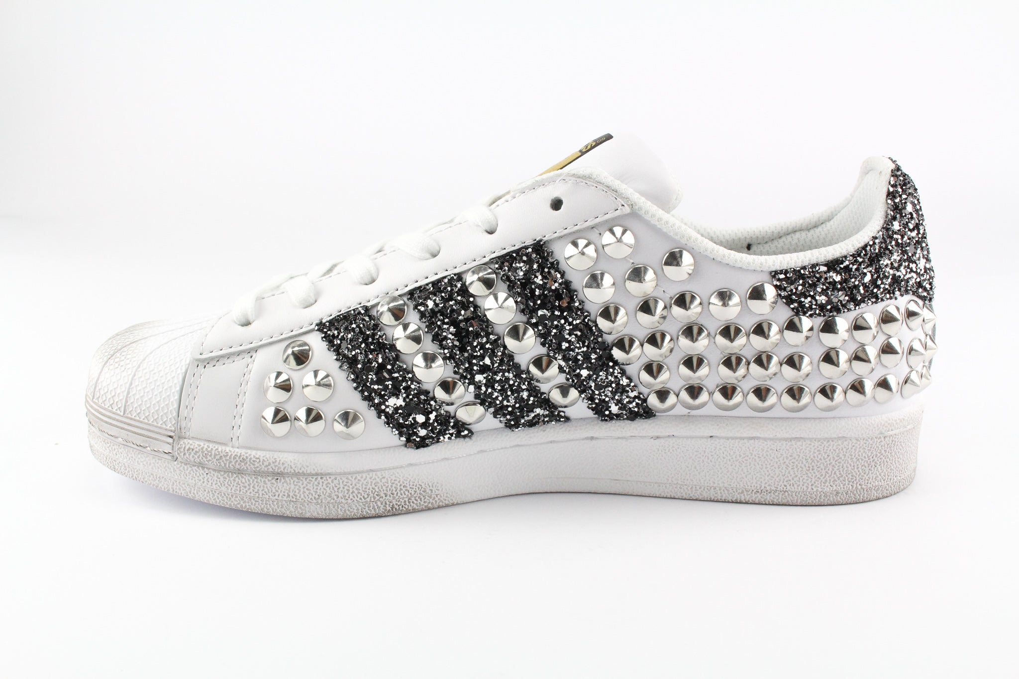 Adidas superstar glitter silver size 4 best sale