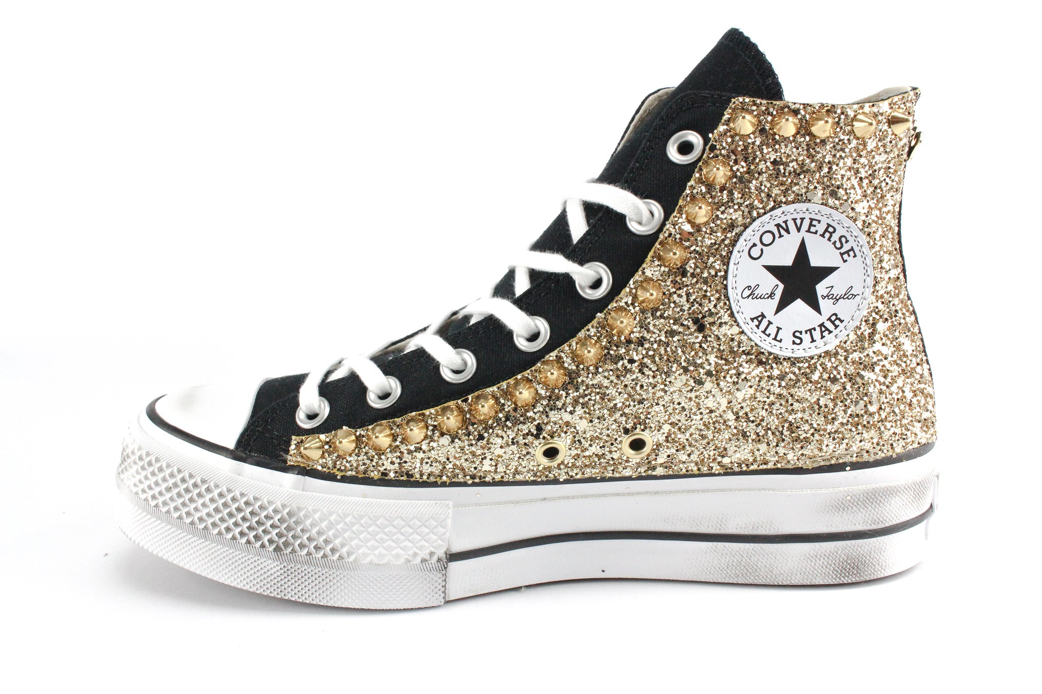 All star nere con borchie oro hotsell