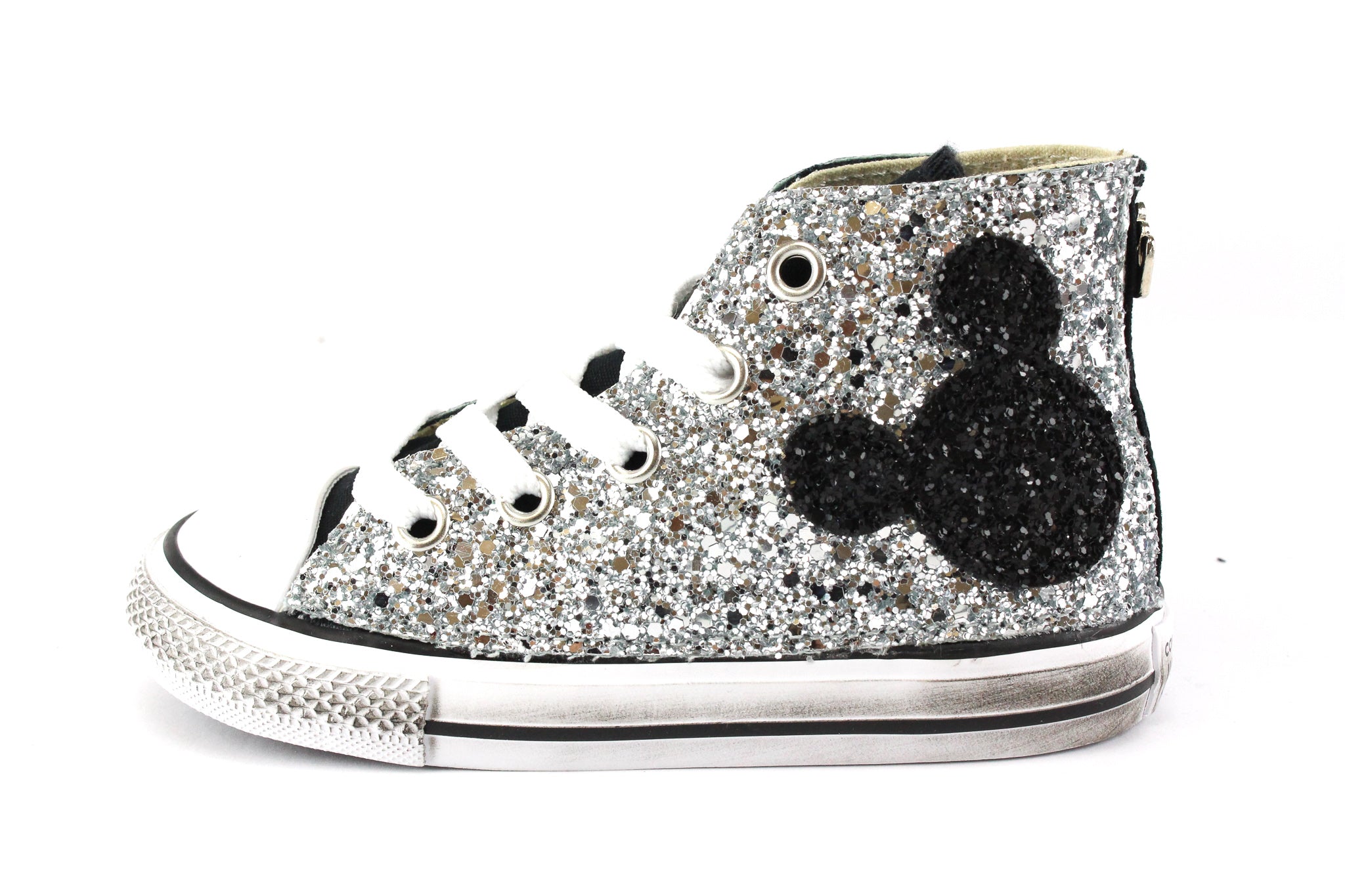 Converse All Star J Black Mickey Mouse Glitter