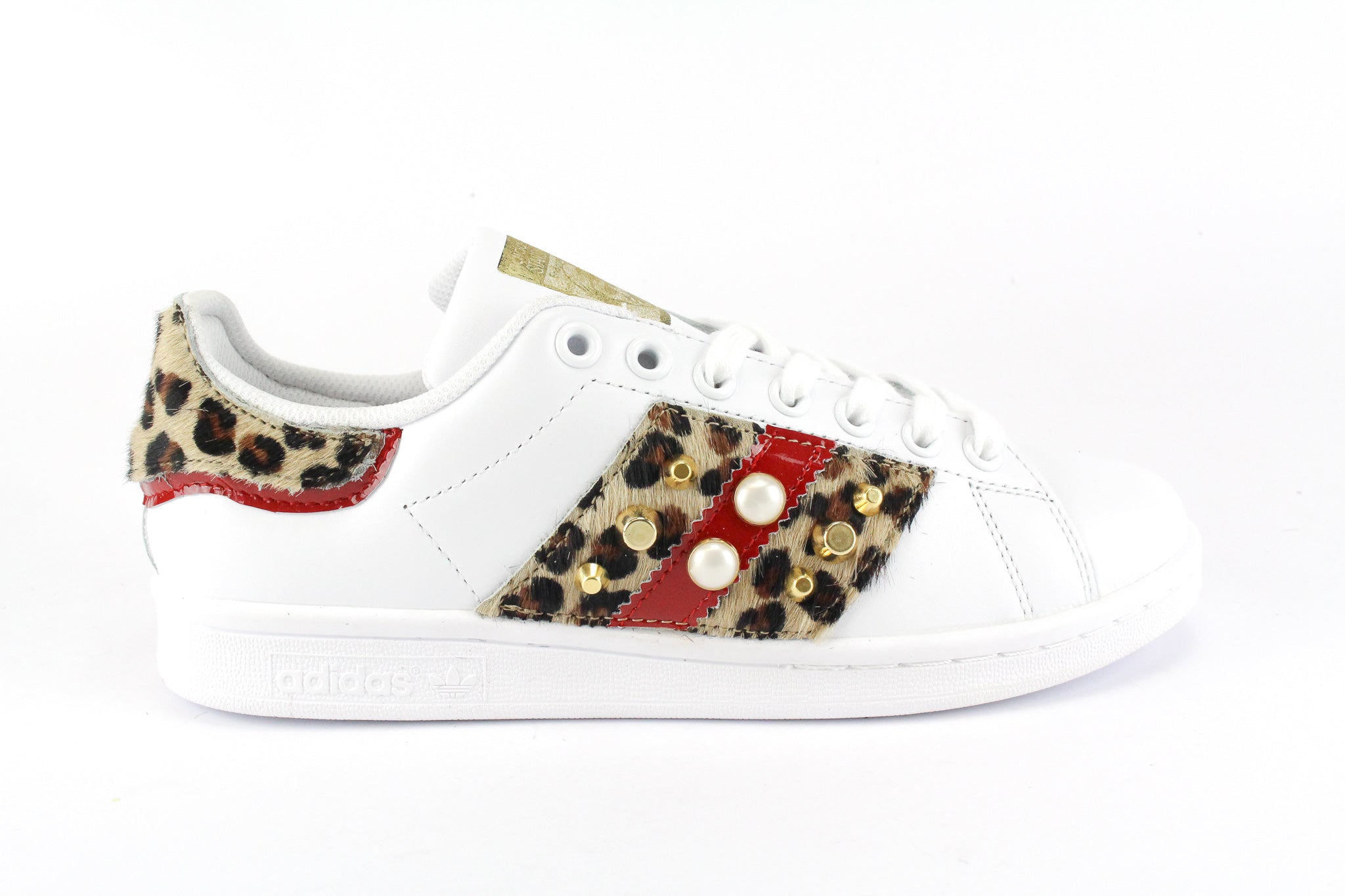 Adidas Stan Smith Spotted Red Patent Studs