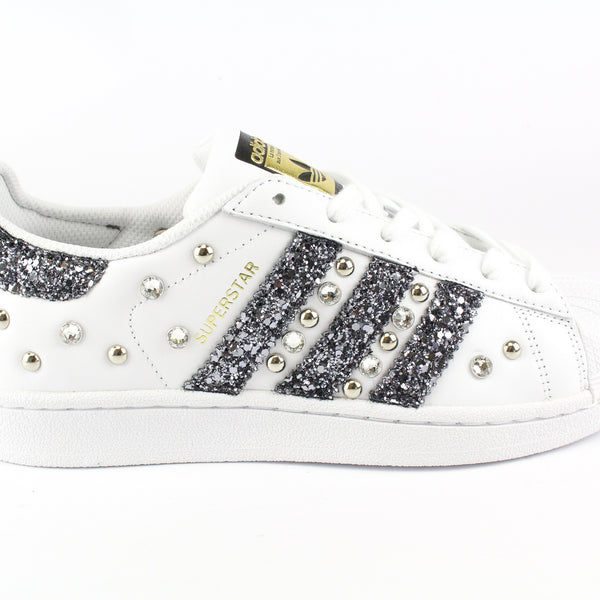 Adidas Superstar Brunito Glitter Strass Ballo Da Sola