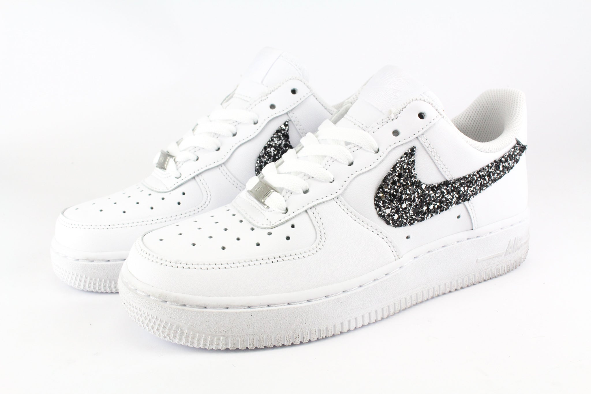 Nike Air Force 1 '07 Fresh  Black Silver Glitter