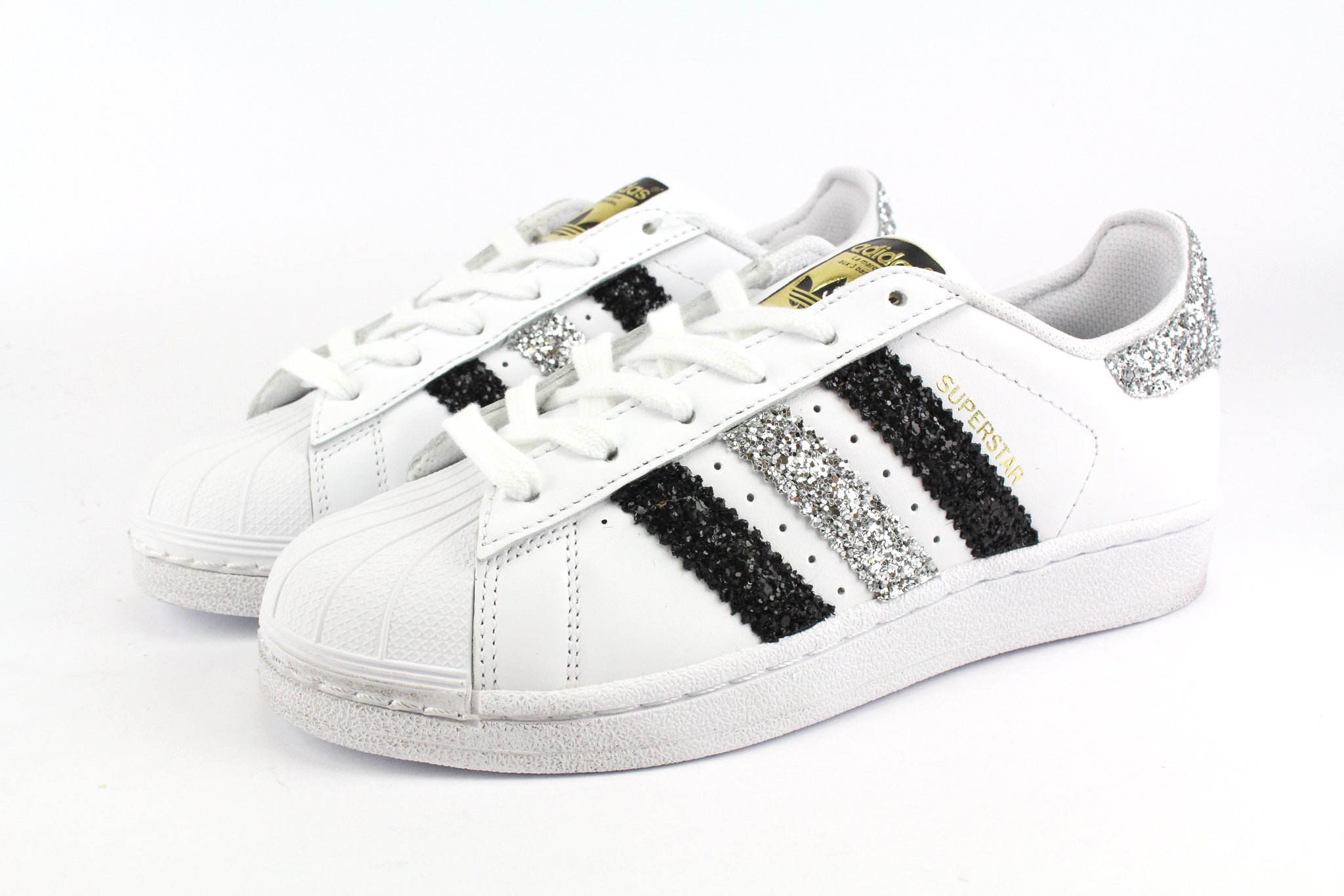 Adidas Superstar Silver Black Glitter