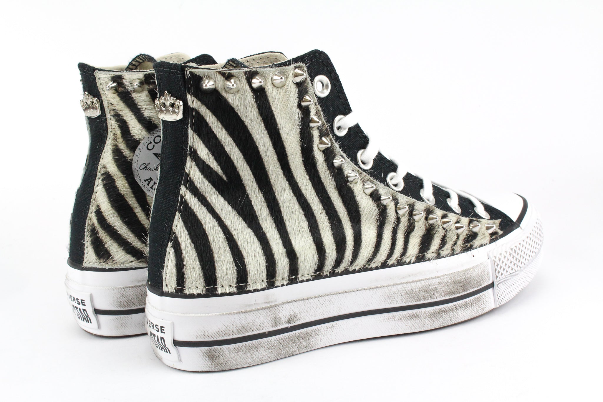 Converse All Star Platform Zebra Studs