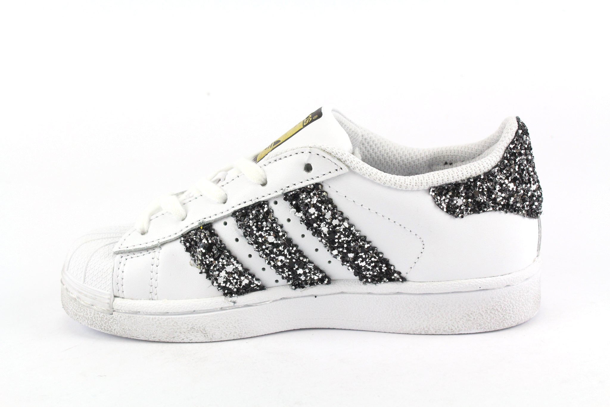 Adidas superstar j white silver hotsell