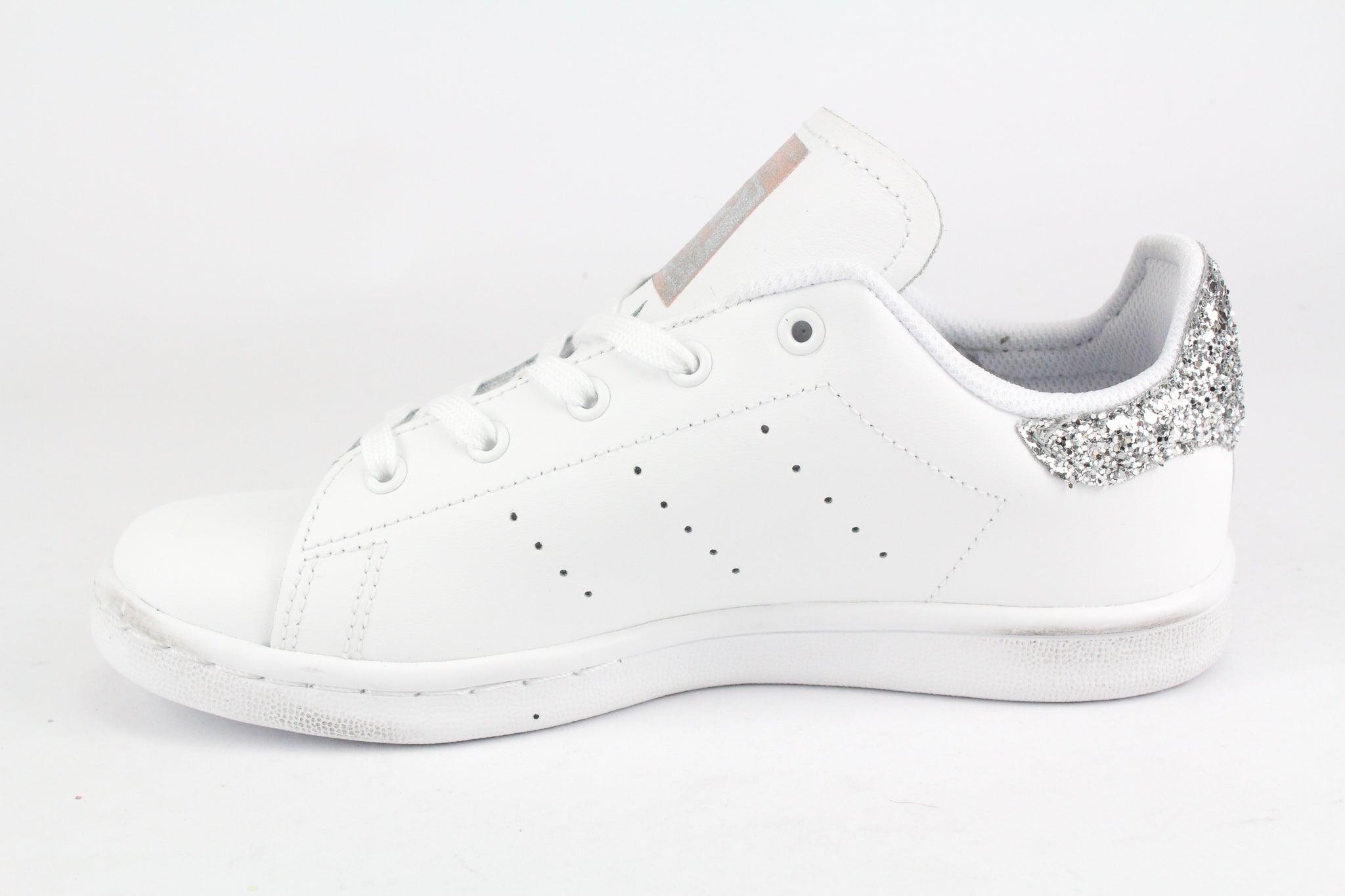 Adidas - stan smith j white metallic silver best sale