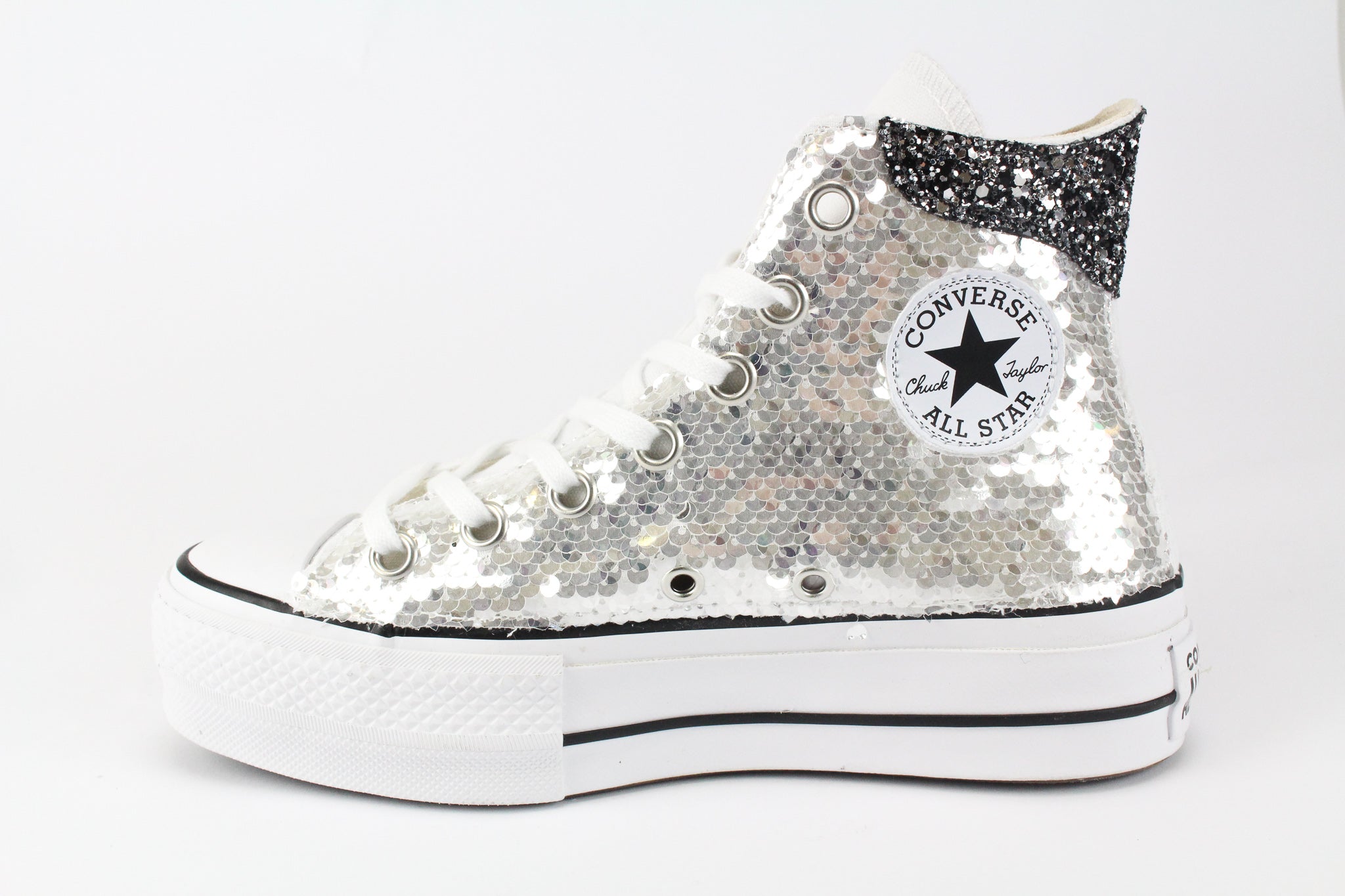 Converse paillettes argento online