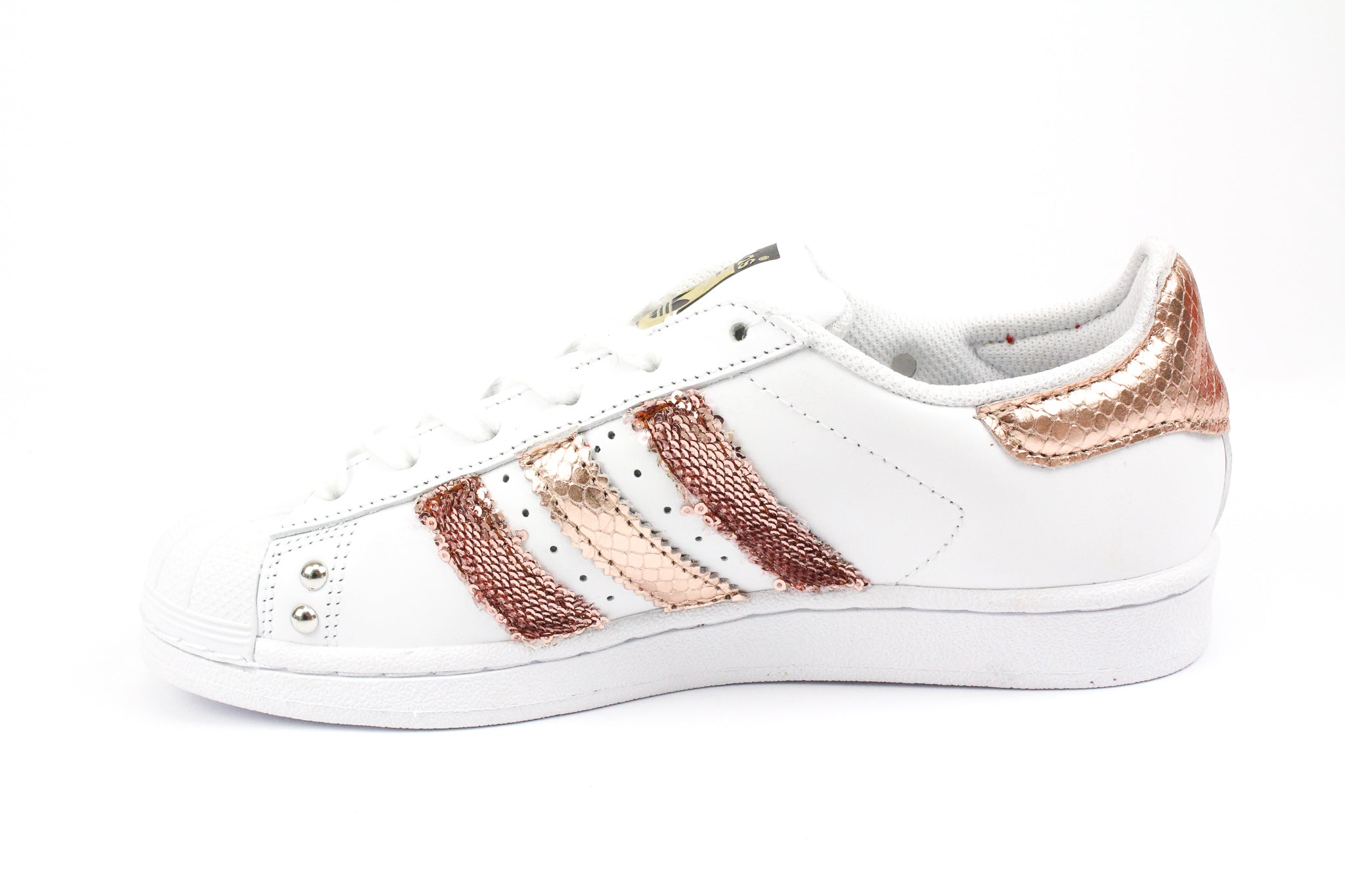 Adidas superstars pink metallic best sale