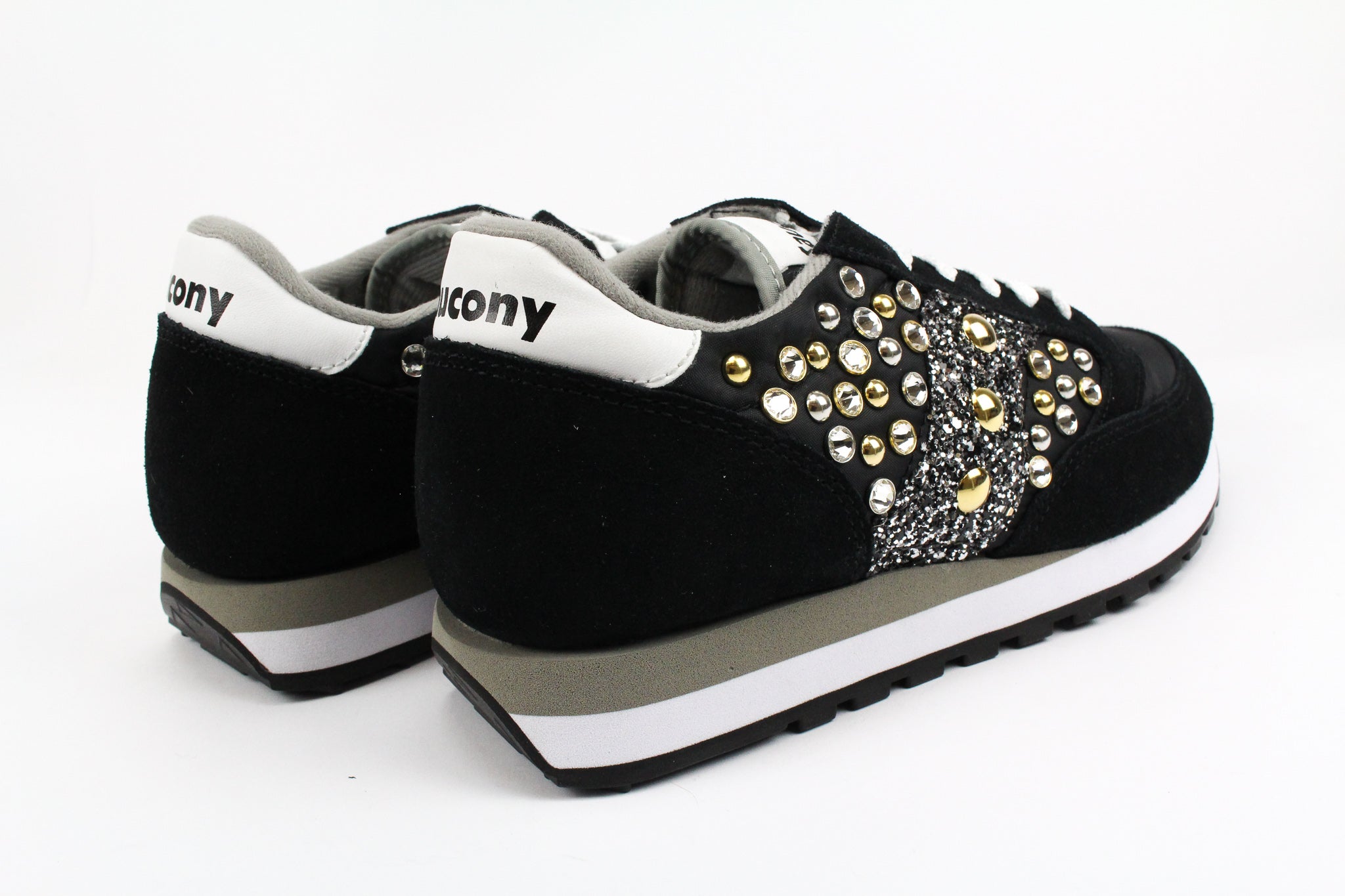 Saucony Jazz Black Silver Glitter Strass