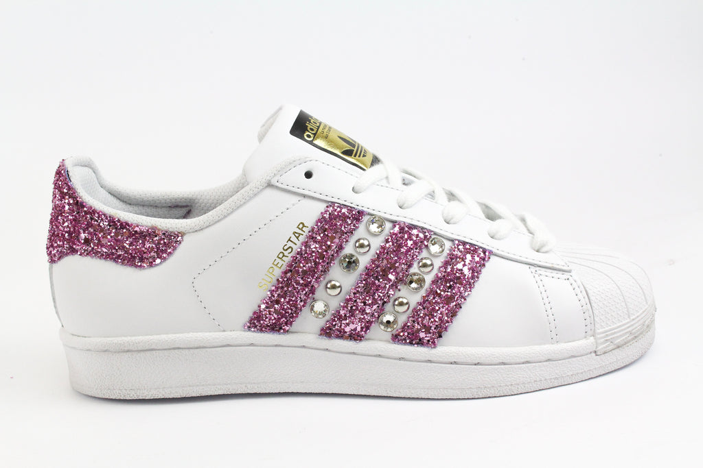 Adidas superstar red glitter sale