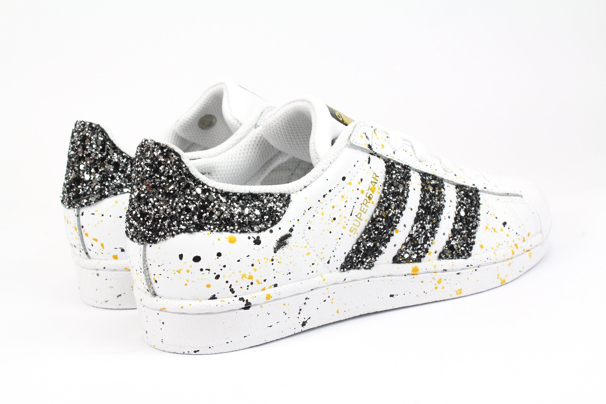 Adidas with glitter stripes best sale